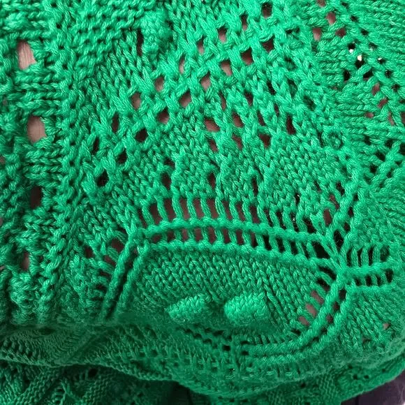 Boden Claudia Texture Knit Dress Highland Green Above Knee Short Sleeve 10R - Picture 7 of 9